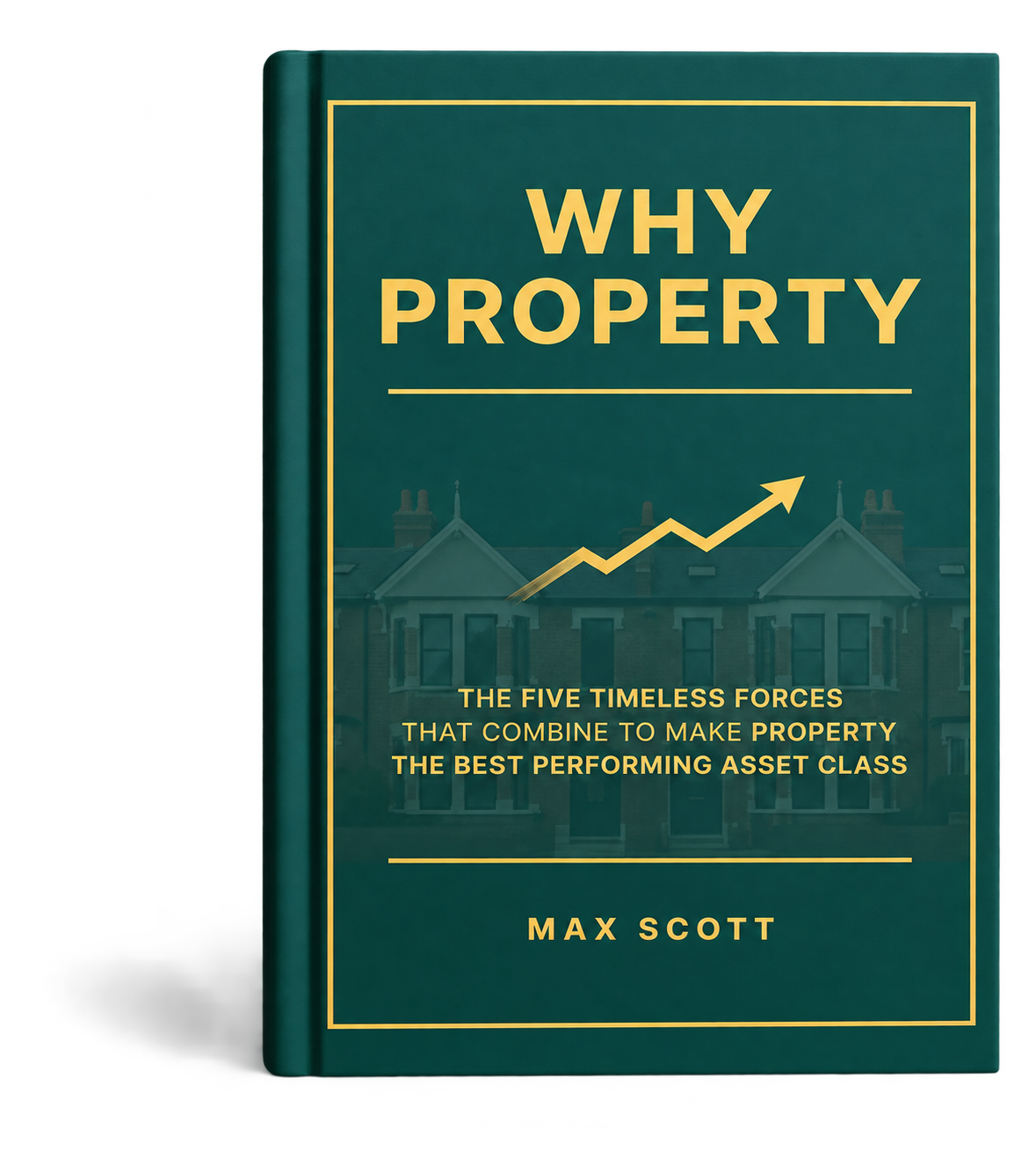 Why Property by Max Scott — teal and gold book cover